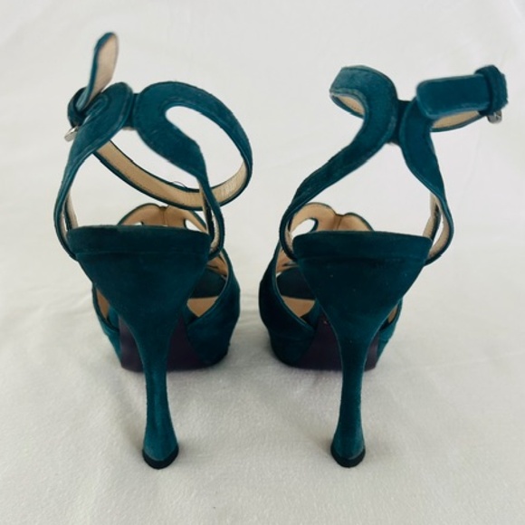 Vintage Prada suede cutout platform sandal - Picture 6 of 11